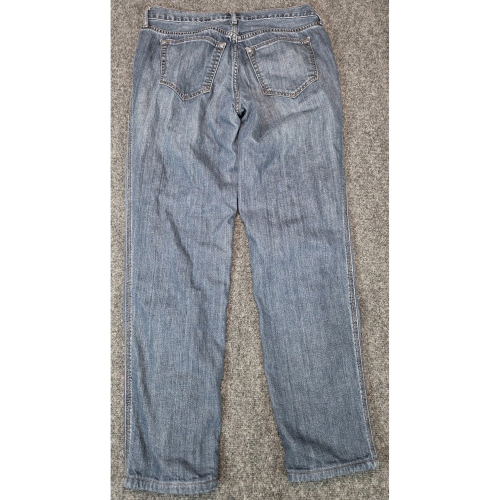 Eddie Bauer Flannel Lined Jeans Womens 6 Blue Boyfriend Relaxed - Picture 5 of 8